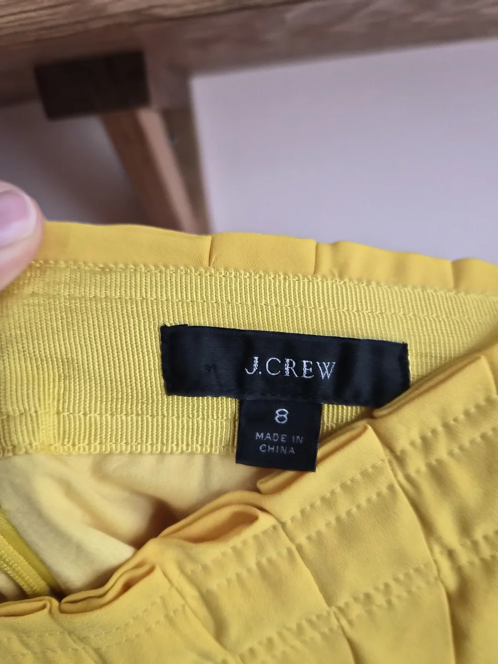 J. Crew Yellow Pleated Midi Skirt